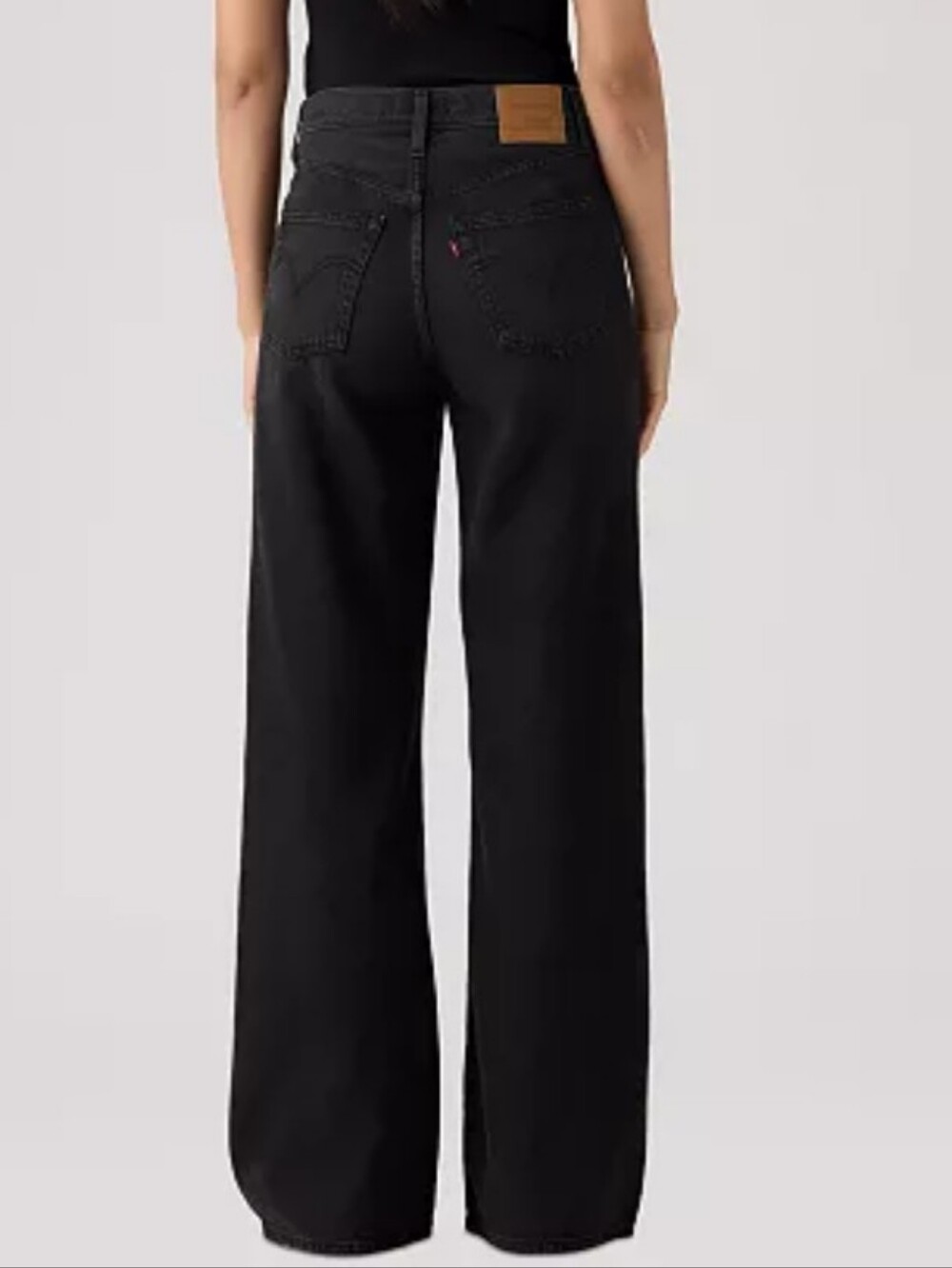 Levi's Washed Ribcage Wide Leg Jeans in Black - Picture 2 of 6
